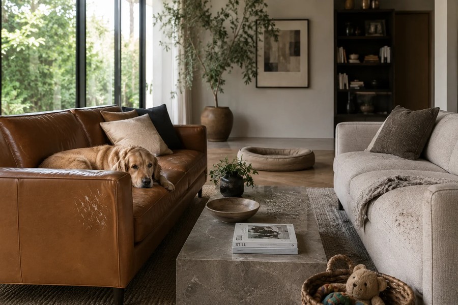 Leather vs. Performance Fabric: Which Holds Up Better With Kids and Pets?